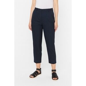 LOFT Dress Pants Career Sparkle Pockets Elastic Waist Cropped Black‎ L
